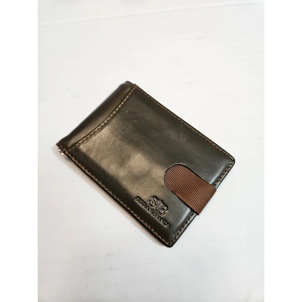 Serman Brands Brown Bifold Men's Wallet with Card Slots and Folding Feature